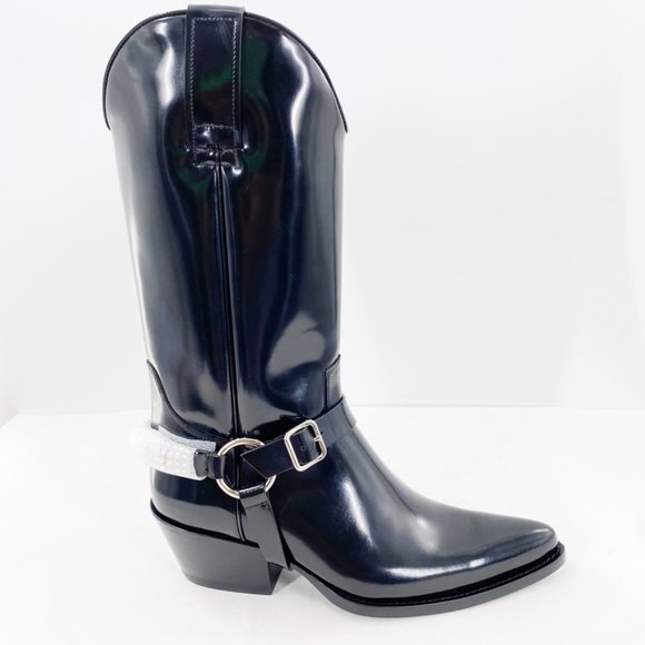 Calvin Klein 205W39NYC Leather Embellished Boots - Picture 6 of 13